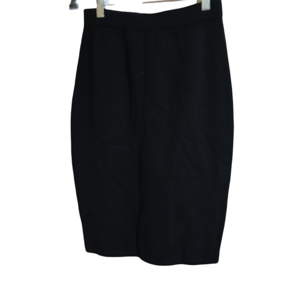 St. John Black Santana Knit Skirt Size 6 - Picture 3 of 6